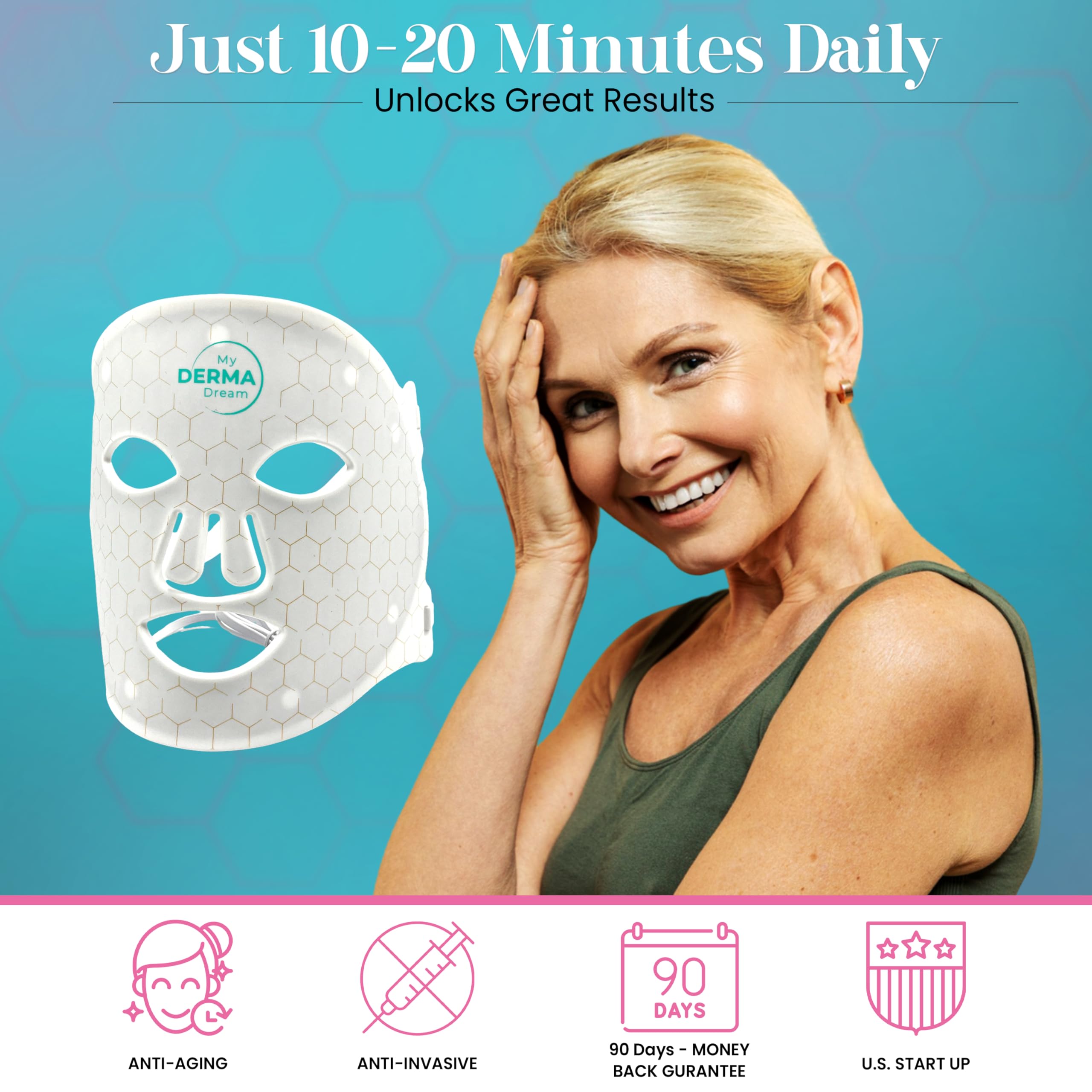 My Derma Dream DermaGlow 7-in-1 LED Mask from MDD : Amazon.ca
